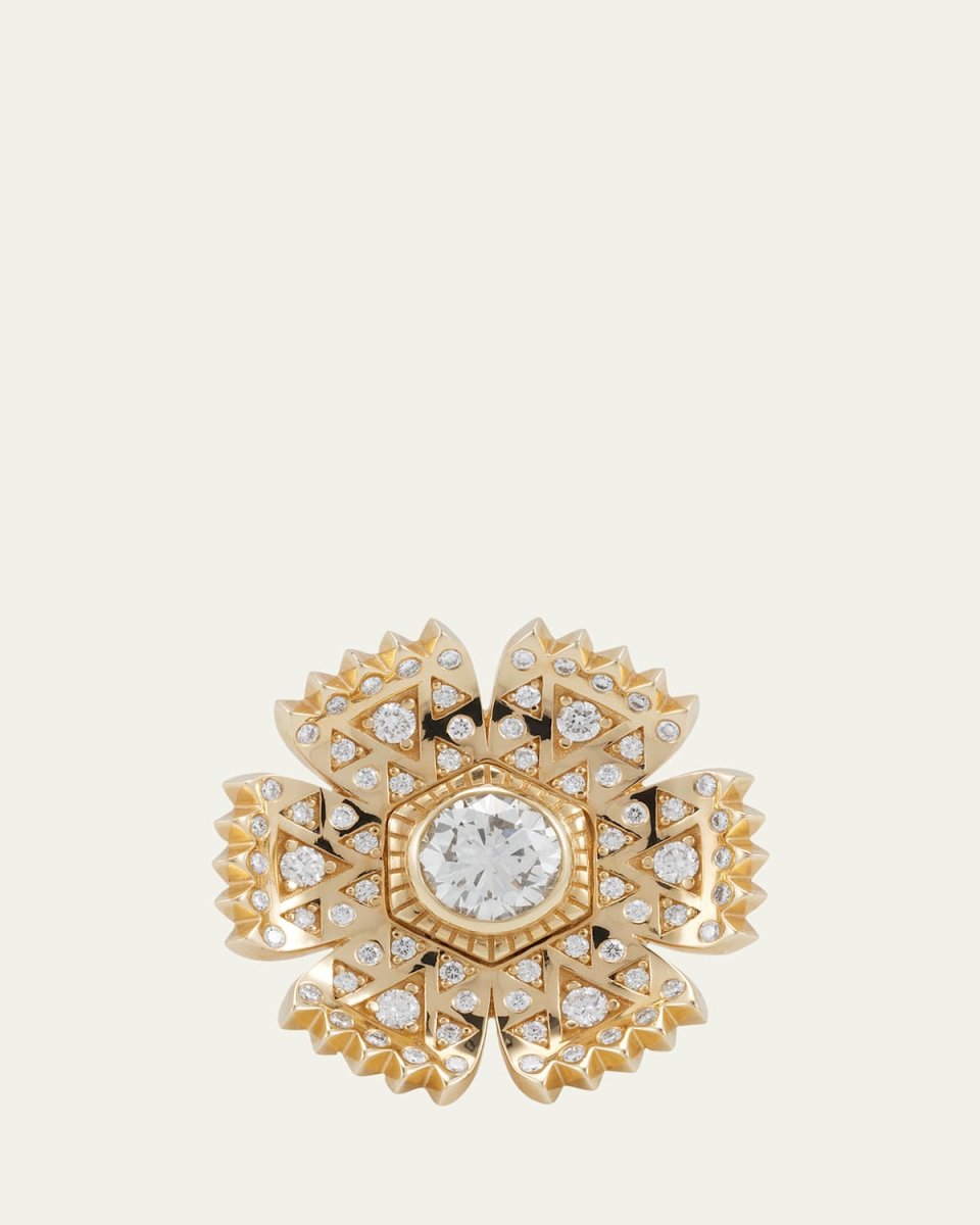 Petunia Ring with Diamonds